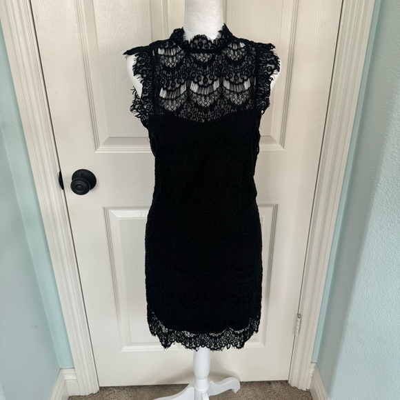 Free People Intimately Daydream Bodycon Slip Black Lace Sheath Dress - Picture 5 of 11